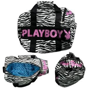 Rare Vintage Y2K Playboy 2 Way Zebra Bag
